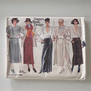 1984 Vogue Basic Design Long Skirts Sewing Patterns - Size 10 - NEW